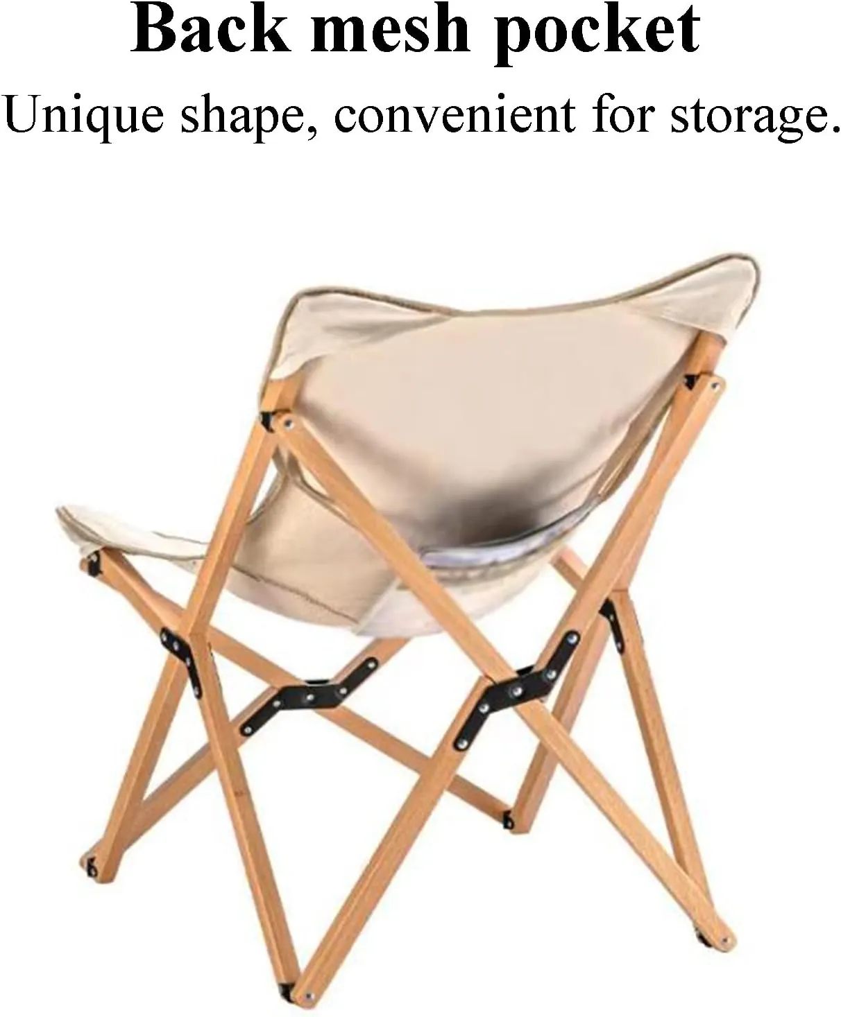 Camping Chairs for Adults Wooden Chair e Picnic Folding Camp Lightweight with Mesh Pocket & Carrying Bag