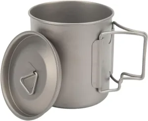 Camping Coffee Mug, Foldable Handle Portable Humanized Design Aluminum Alloy Large Capacity Outdoor Cooking Mug Dining Room Bar Home