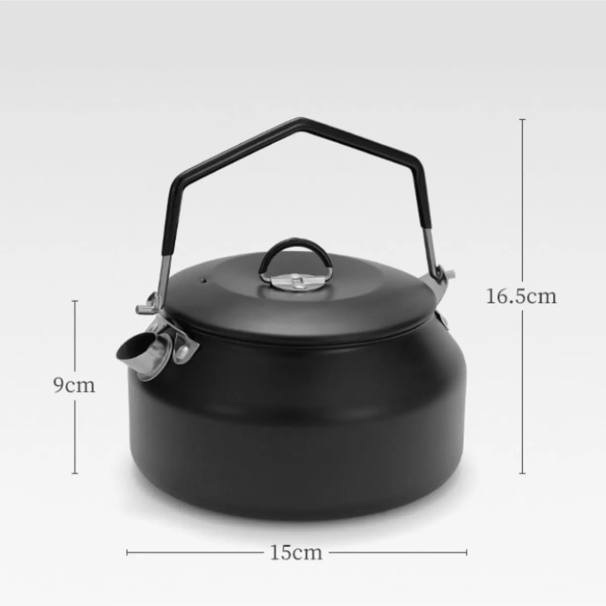Camping Cookware, Outdoor Stainless Steel Picnic Teapot Camping Portable Large Capacity Kettle Portable Stove(Brown)