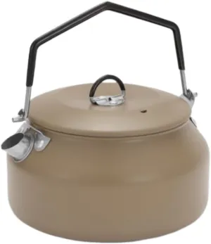 Camping Cookware, Outdoor Stainless Steel Picnic Teapot Camping Portable Large Capacity Kettle Portable Stove(Brown)