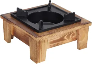 Camping Fire Pit , Outdoor Wood Stove censer with Wooden Shelf and Alcohol Box , Portable Barbecue Alcohol Oven Stove Furnace Kitchenware Cooking Utensil for Outdoor Picnic , Camping Fire Pit , Outdo
