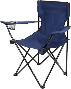 Camping Folding Chair Fishing Chair with Carrying Bag & Armrest Foldable Portable Camping Chair Heavy Duty for Garden Lawn Patio