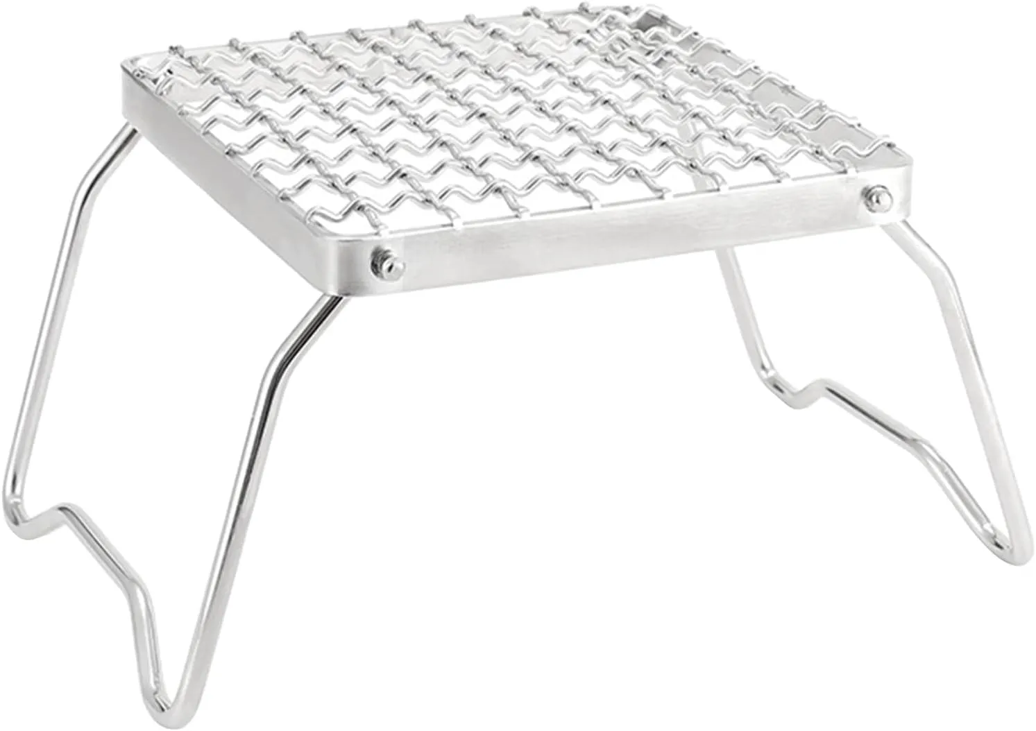 Camping Grills With Foldable Legs Stainless Grills Grate Stove Campfire Stand Portable Grills For Backpacking