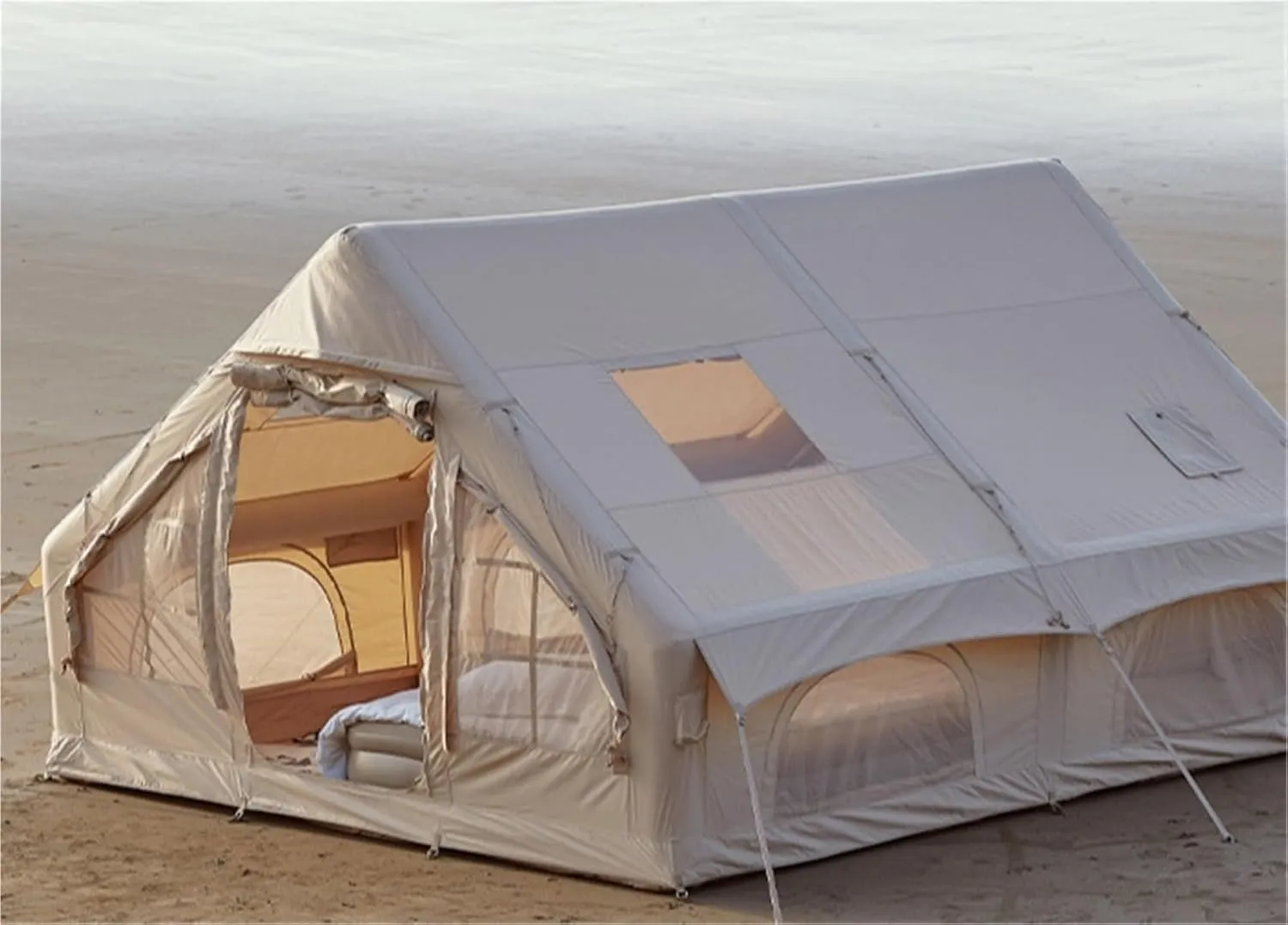 Camping Inflatable Tent Outdoor Canopy Two-in-one Breathable Rainproof Overnight Camping Tent