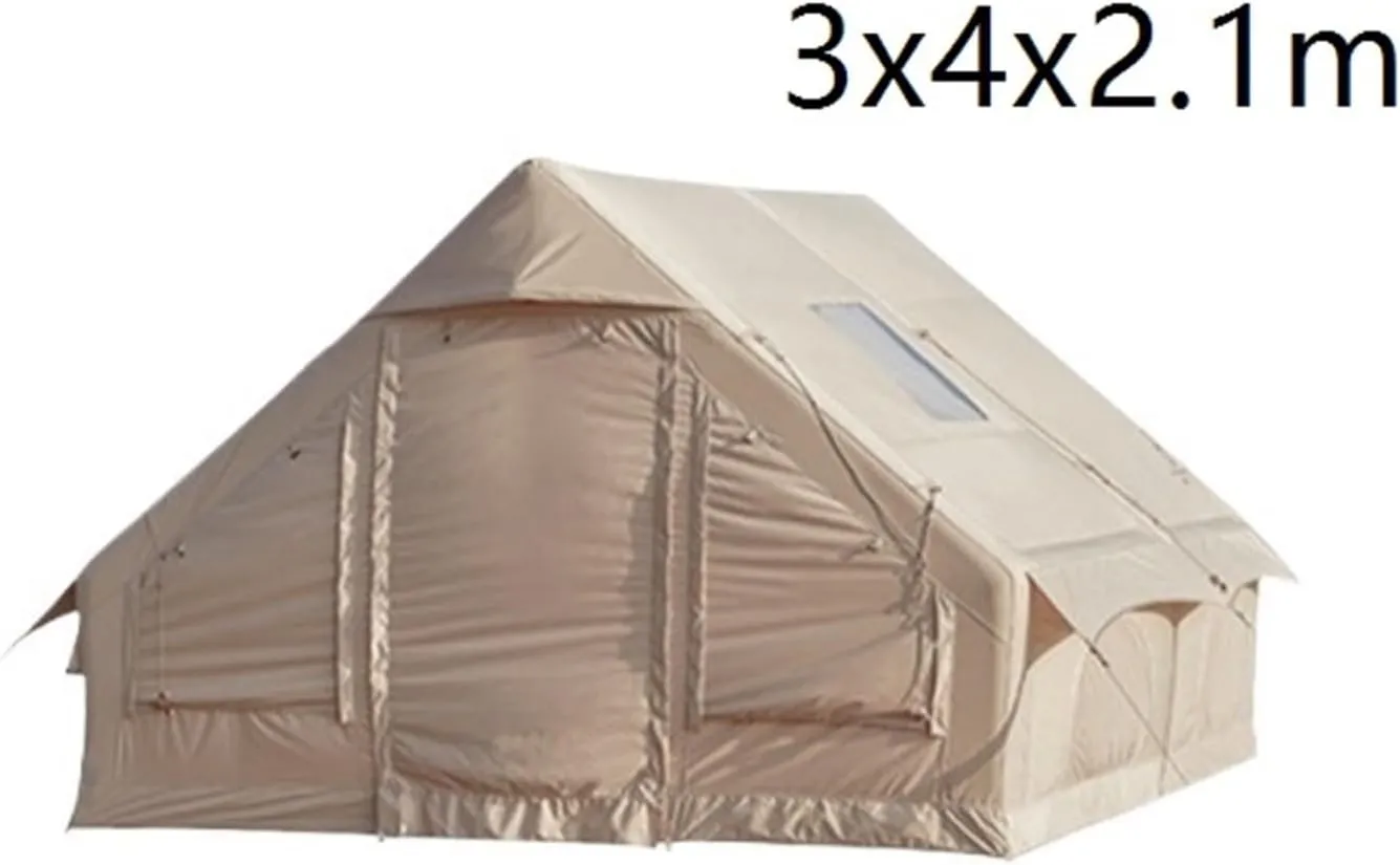 Camping Inflatable Tent Outdoor Canopy Two-in-one Breathable Rainproof Overnight Camping Tent