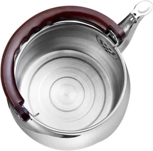 Camping Kettle Stovetop Tea Pot Whistling Kettle Stainless Steel Instant Soup Maker