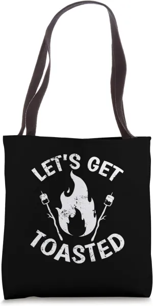 Camping Let's Get Toasted Cosy Nights Tote Bag