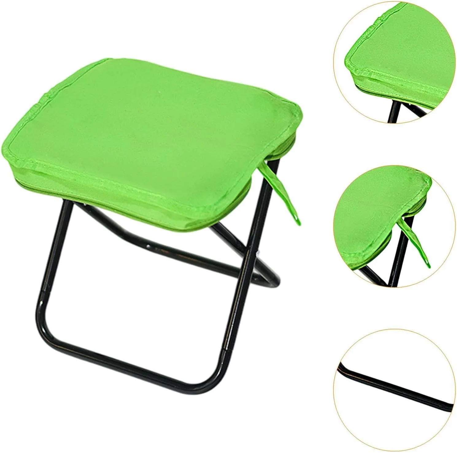 Camping Stool, Folding Chair, Lightweight Compact Folding Stool, Outdoor Footstool for Hiking Patio Travel Picnic Gardening