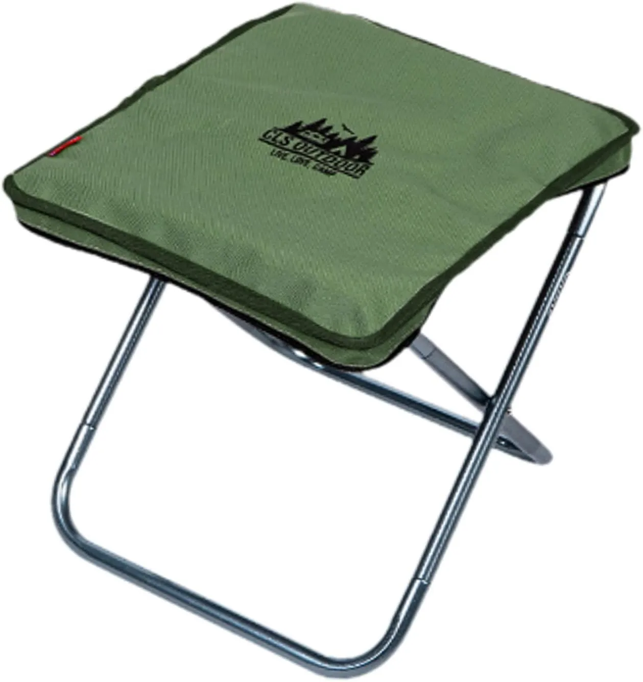 Camping Stool Portable Folding Stool Aluminum Alloy Frame Camp Stool Fishing Stool for Beach Barbecue Hiking Gardening Travel, Green, 43cmx36.5cm