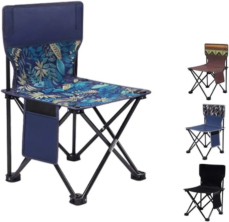 Camping Stool, Small Folding Chair, The Portable Fishing Chair Lightweight Outdoor Camping BBQ Chairs Folding Extended Hiking Garden Ultralight Picnic Seat (Color : Brown M)