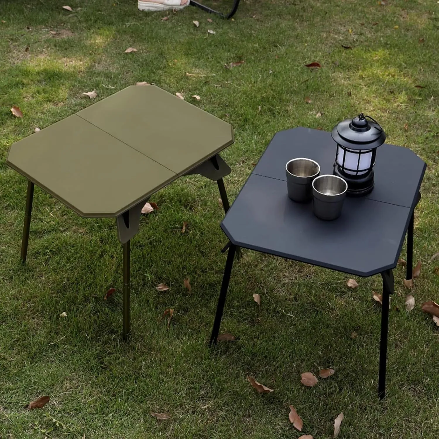 Camping Table Folding Portable Camp Side Table Lightweight Carry Bag Beach Outdoor Hiking Picnics BBQ Cooking Dining Kitchen(A)