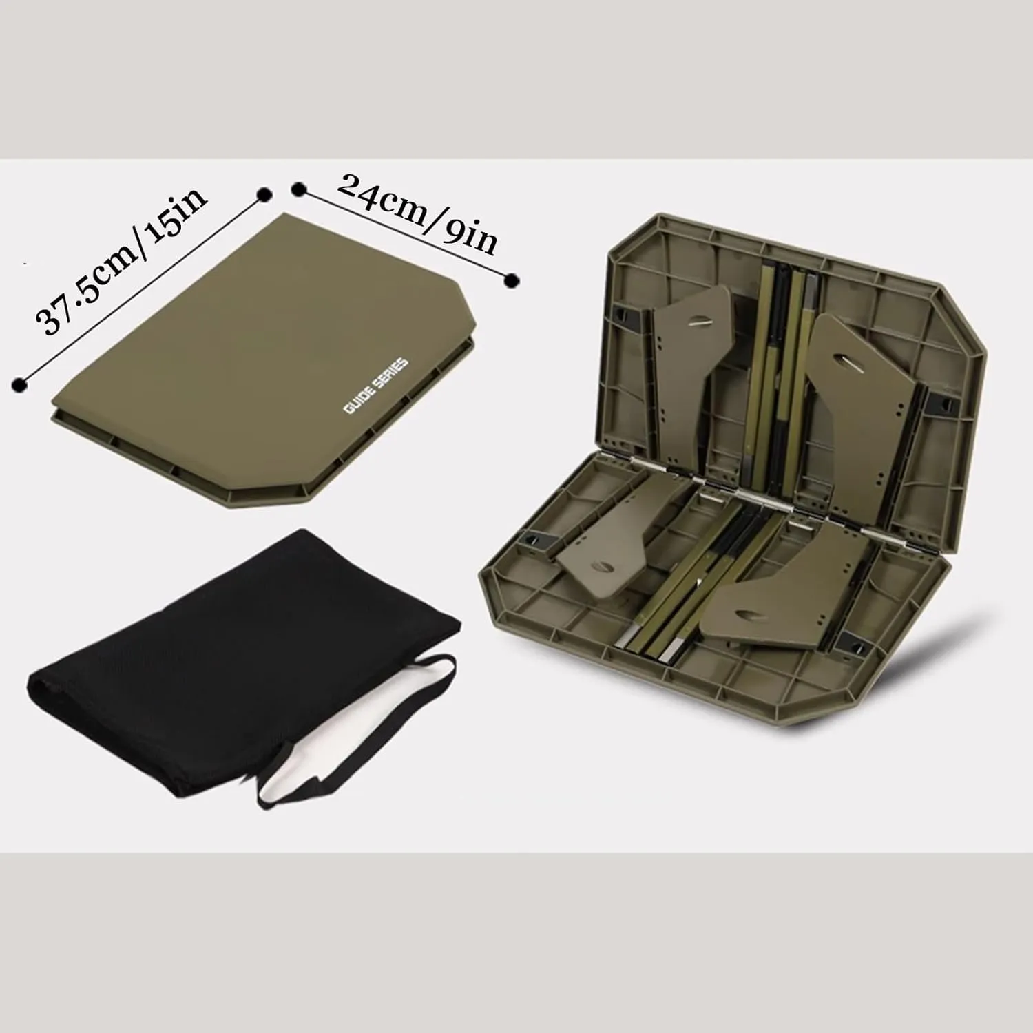 Camping Table Folding Portable Camp Side Table Lightweight Carry Bag Beach Outdoor Hiking Picnics BBQ Cooking Dining Kitchen(A)