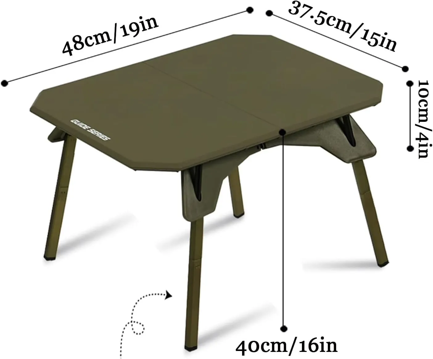 Camping Table Folding Portable Camp Side Table Lightweight Carry Bag Beach Outdoor Hiking Picnics BBQ Cooking Dining Kitchen(A)