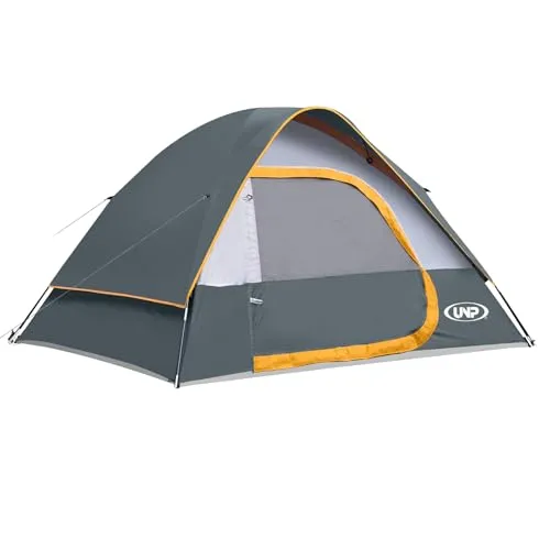 Camping Tent 4 Person Waterproof Windproof Tent w/ Rainfly Easy Set up, Portable Dome Tents for Camping