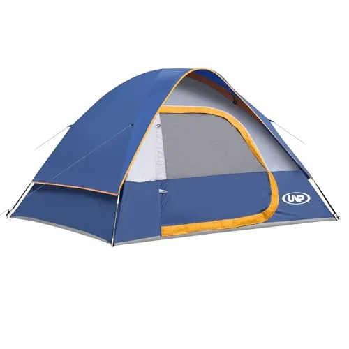 Camping Tent 4 Person Waterproof Windproof Tent w/ Rainfly Easy Set up, Portable Dome Tents for Camping