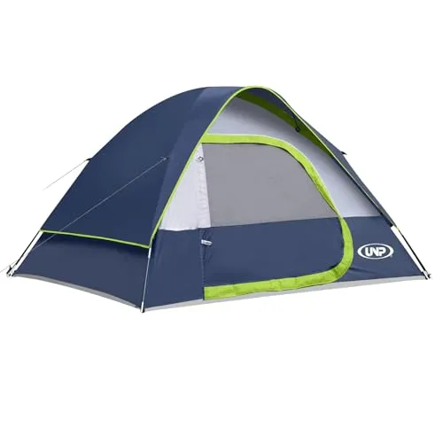 Camping Tent 4 Person Waterproof Windproof Tent w/ Rainfly Easy Set up, Portable Dome Tents for Camping