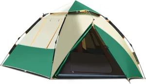 Camping Tents Shelter Portable Waterproof Cabin Tent Hold 2-3 Persons with Instant Setup Pop Up Tent with Carry Bag UV Protection for Camping Hiking Mountaineering (Color : A)