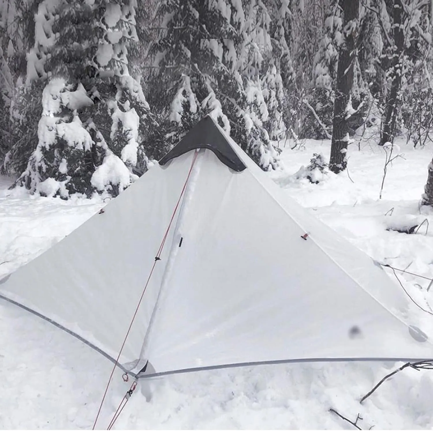 Camping Tents,2022 New Version 230cm Ultralight Camping 3/4 Season 15d Silnylon Rodless Tent (Color : Green, Size : 1P 4 Season)