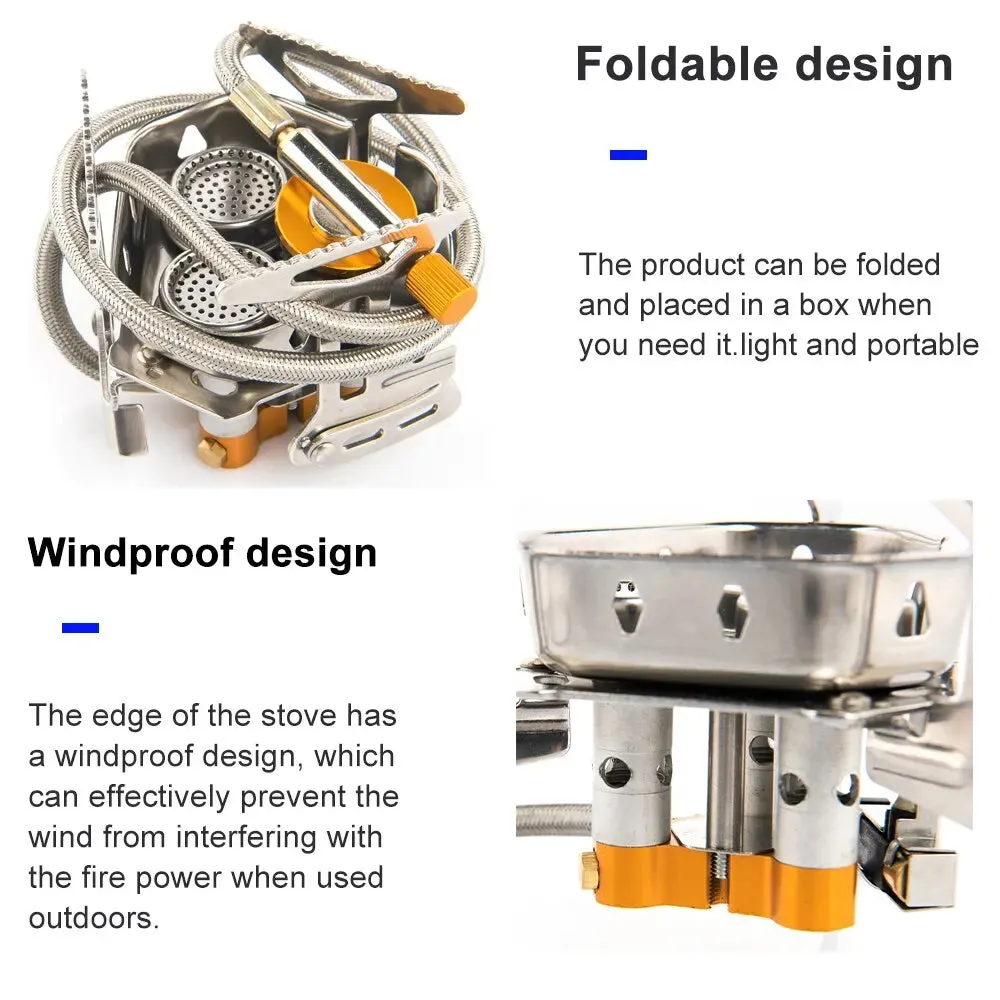 Camping Tourist Burner Big Power Gas Stove - Portable Furnace for Picnic, Barbecue, and Outdoor Recreation