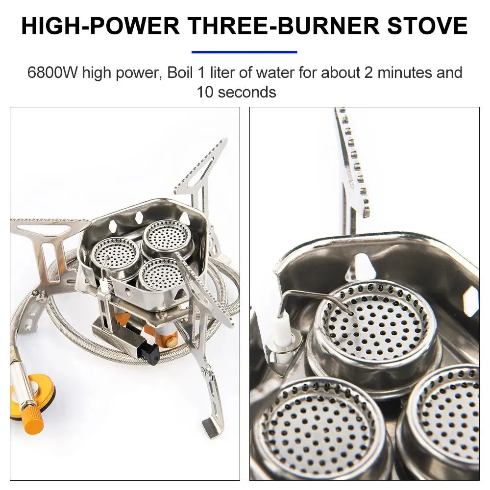 Camping Tourist Burner Big Power Gas Stove - Portable Furnace for Picnic, Barbecue, and Outdoor Recreation