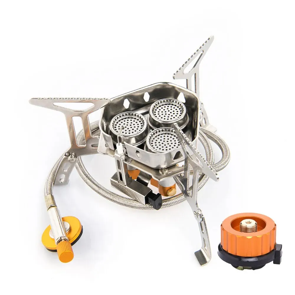Camping Tourist Burner Big Power Gas Stove - Portable Furnace for Picnic, Barbecue, and Outdoor Recreation