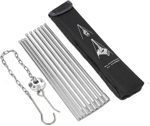 Camping Tripod Campfire Cooking Dutch Oven Tripod Folding Grill Stand Tripod Aluminium Alloy Stove Tripod for Dutch Ovens, Coffee Pots, Tea Pots