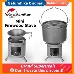 Camping Wood Stove | Titanium Portable Wood Burning Folding Ultralight Stove for Outdoor Picnic Cooking