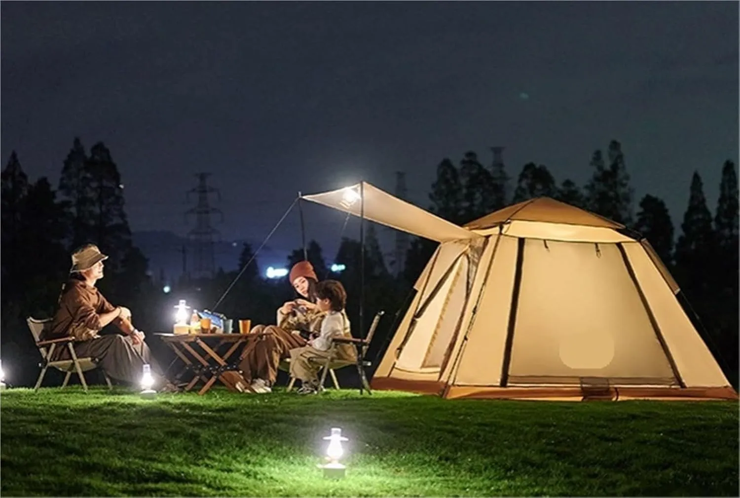 Canopy Tent Outdoor Camping Portable Picnic Park Double Layer Tent