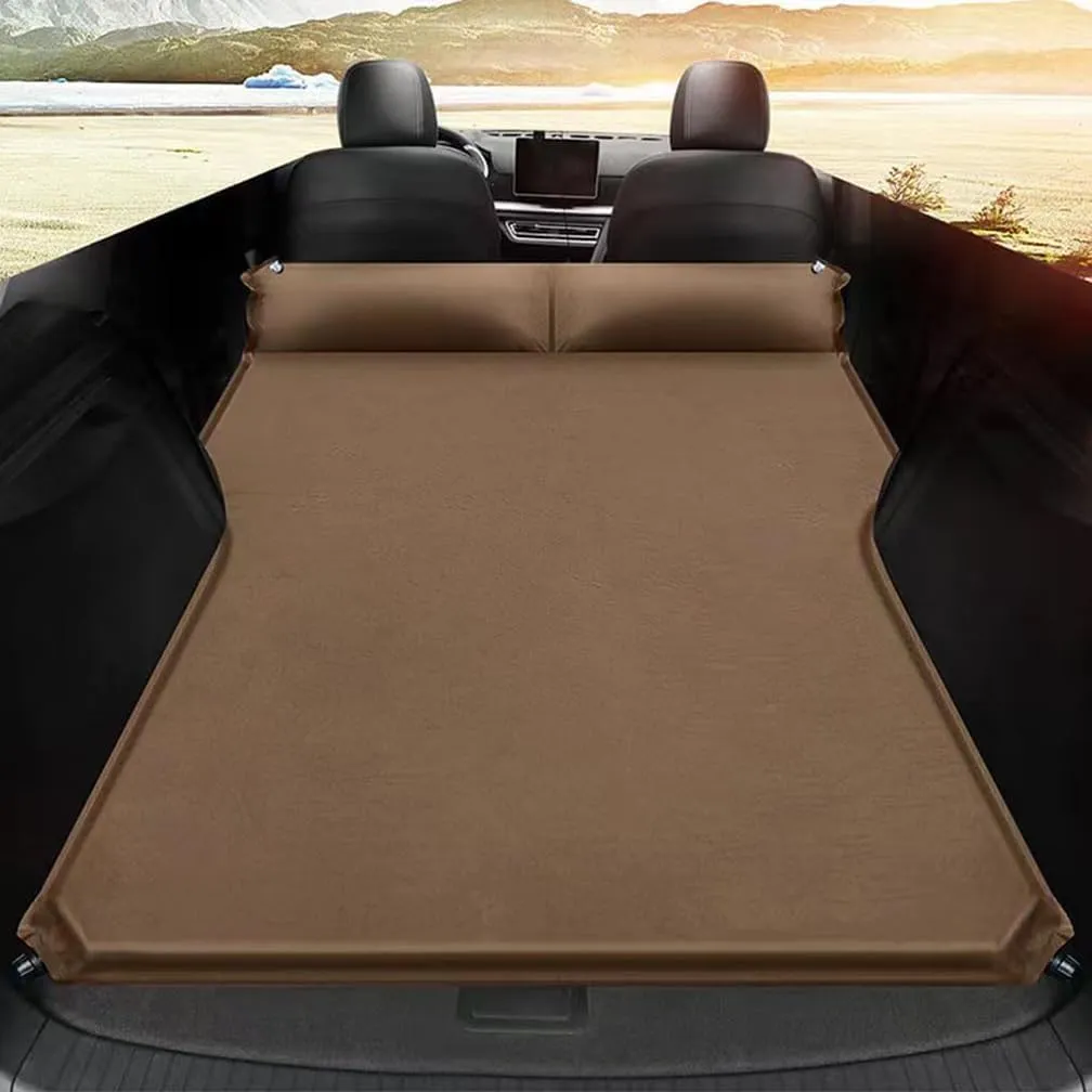 Car Inflatable Mattress, for BMW 330i 2019-2024 Outdoor Camping Travel Portable Sleeping Pad AdjustableWear Resistant, Auto Accessories,C-Brown