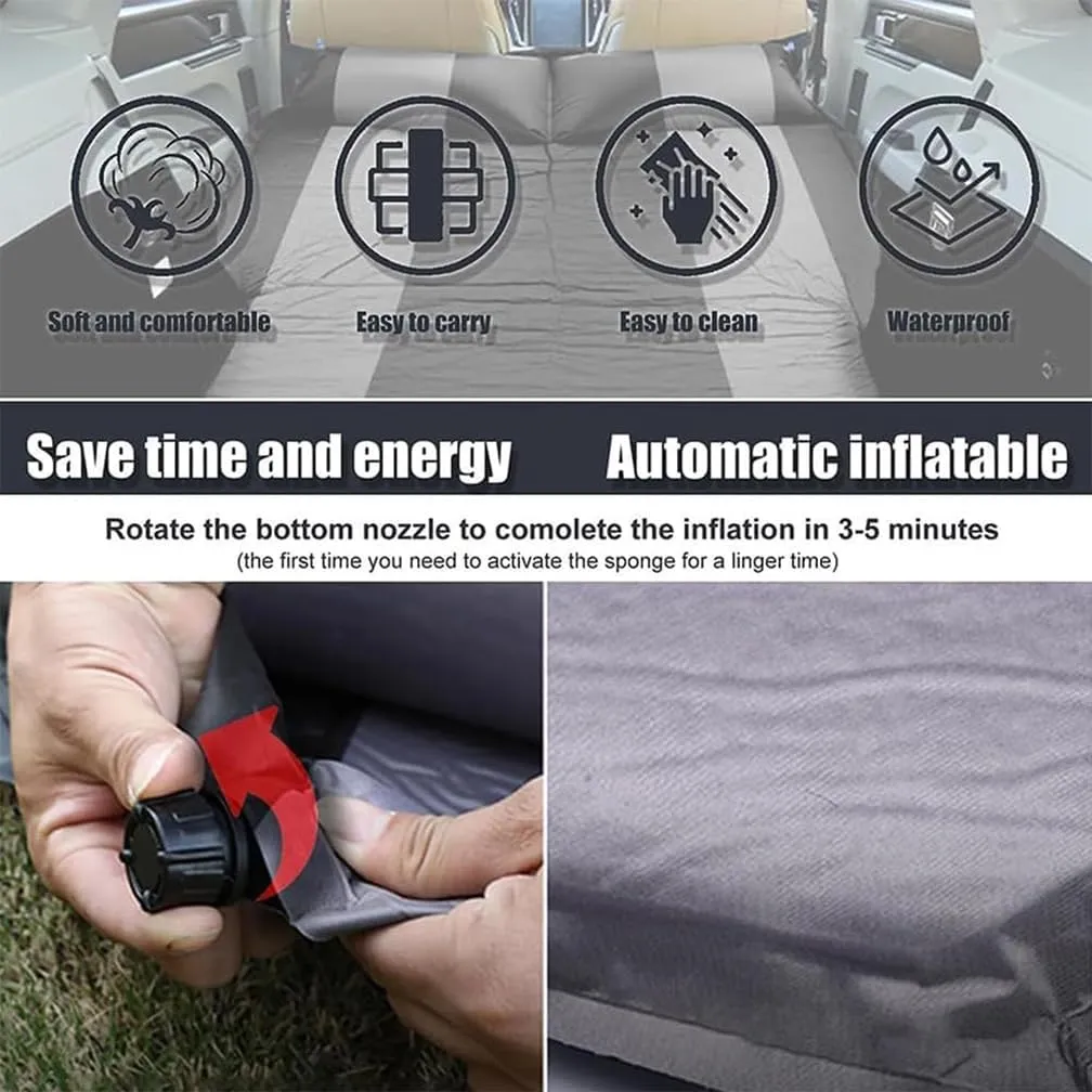 Car Inflatable Mattress, for Jeep Grand Cherokee L 6-Seater 2021-2025 Outdoor Camping Travel Portable Sleeping Pad AdjustableWear Resistant, Auto Accessories,A-Black