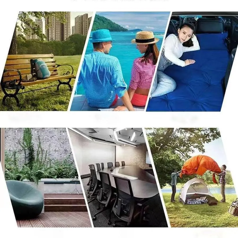 Car Inflatable Mattress, for Volkswagen VW Atlas Cross Sport 2020-2024 Outdoor Camping Travel Portable Sleeping Pad AdjustableWear Resistant, Auto Accessories,A-Black