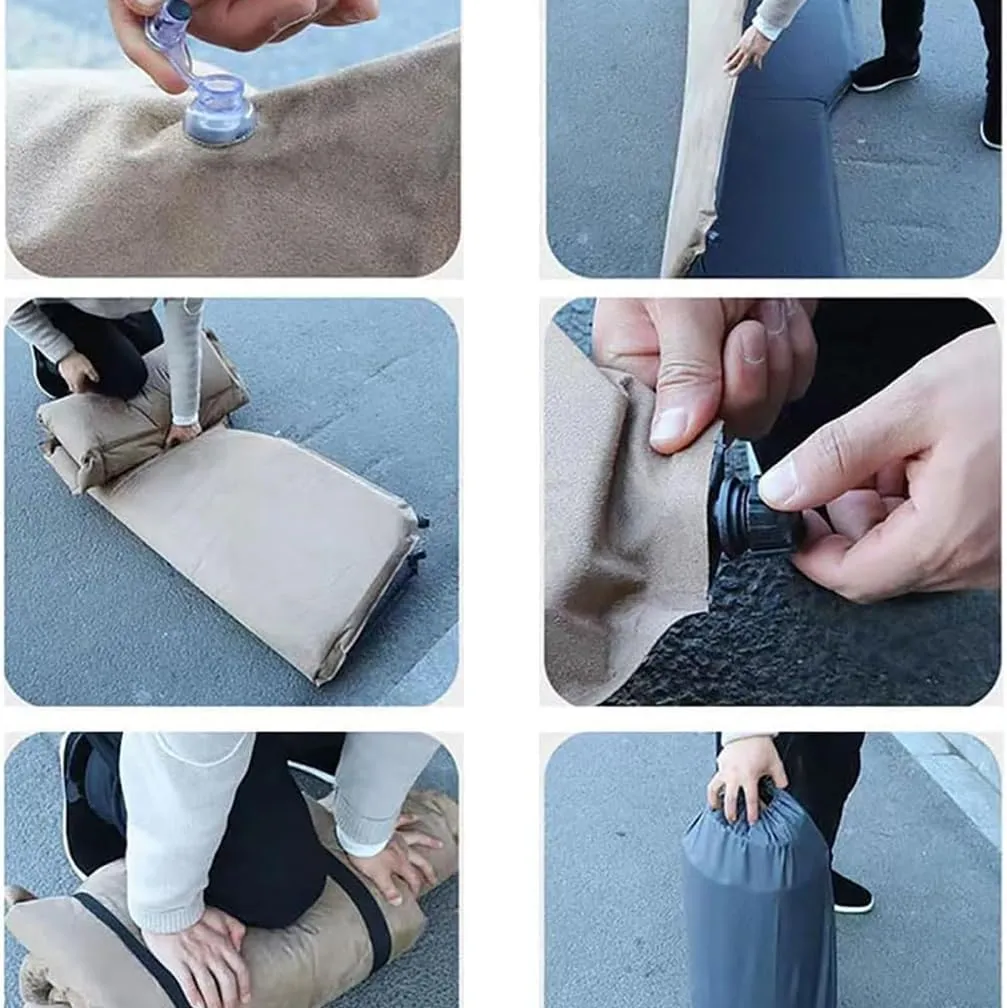 Car Inflatable Mattress, for Volkswagen VW Atlas Cross Sport 2020-2024 Outdoor Camping Travel Portable Sleeping Pad AdjustableWear Resistant, Auto Accessories,A-Black