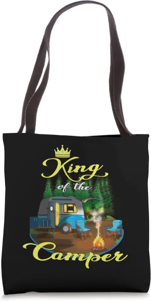 Caravan King Of The Camper Motorhome Camping Fan Travel Tote Bag