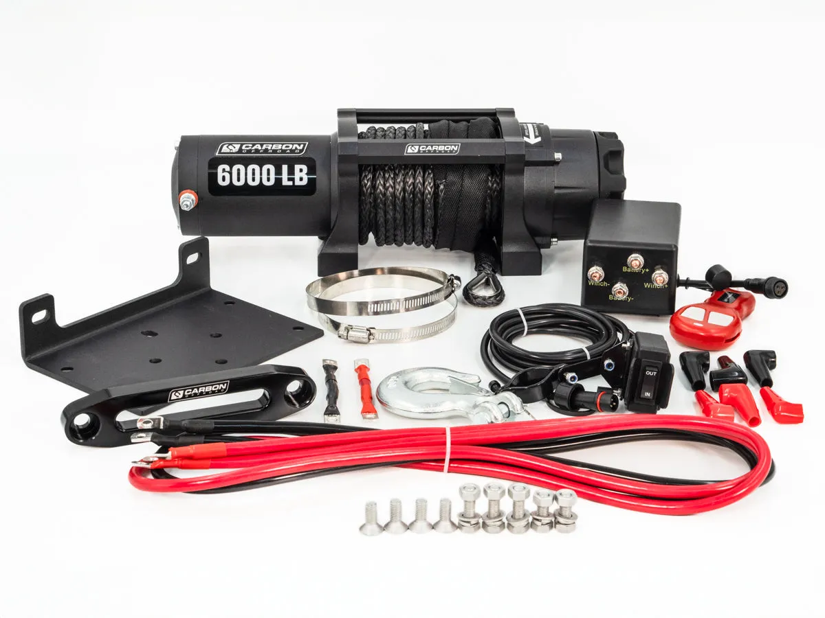 Carbon Offroad Long Drum 6000lb ATV/Small 4X4 Winch