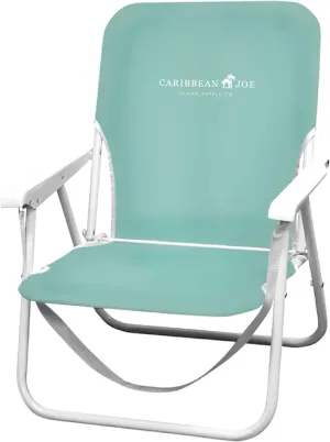 CARIBBEAN JOE Folding Beach Chair, 1 Position Lightweight and Portable Foldable Outdoor Camping Chair with Carry Strap
