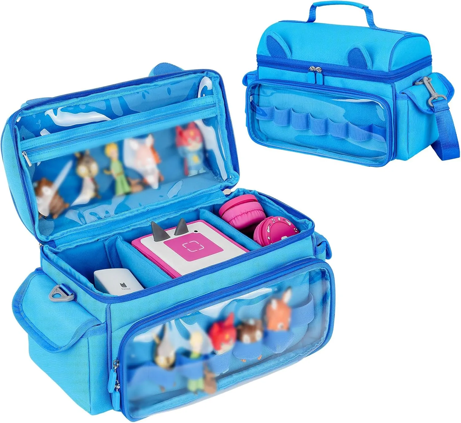 Carrying Case Compatible with Toniebox Starter Set,Cute Storage Bag for Tonies Figures Characters,Tonies Headphones & Accessories
