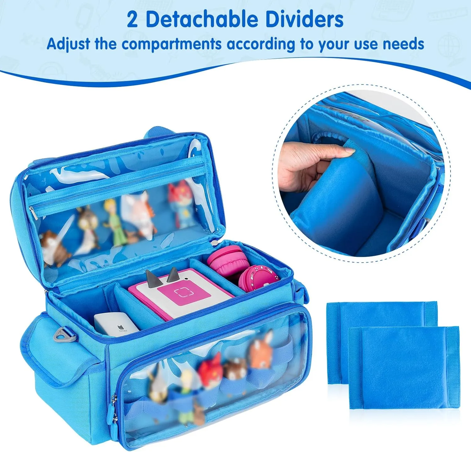 Carrying Case Compatible with Toniebox Starter Set,Cute Storage Bag for Tonies Figures Characters,Tonies Headphones & Accessories