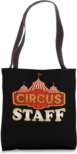 Circus Staff Bold Red Tent Carnival Crew Tote Bag