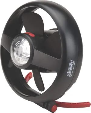 Coleman Lighted Tent Fan, Fan & Light Combo for Tents/Cars/RVs, Illuminates and Keeps You Cool, CPX 6 Compatible, 2 Light Modes & 2 Fan Speeds