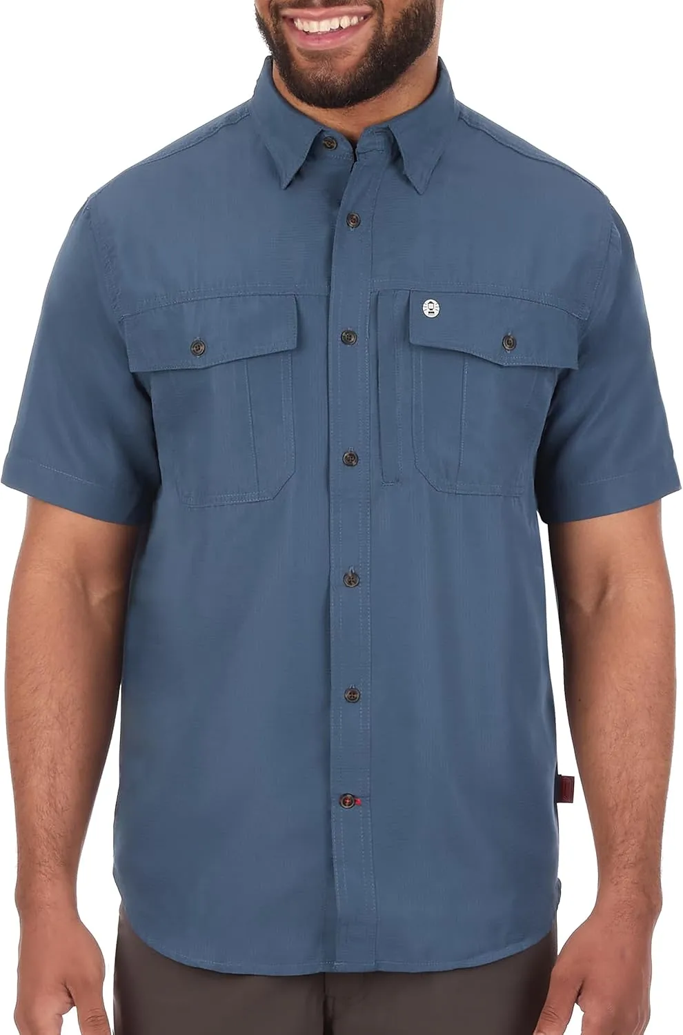 Coleman Mens UPF 40  Ultra Lightweight Quick Dry Short Sleeve Guide Shirt Outdoor for Fishing Hiking Camping