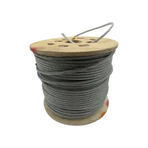Compact Reel Rope Marine) 7 x (100M Rigging 6 Cable 6x7 Steel Wire Galvanised Global express 2.5MM