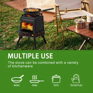 Compact Wooden Camping Stove - Lightweight & Portable Outdoor Cooking Gear