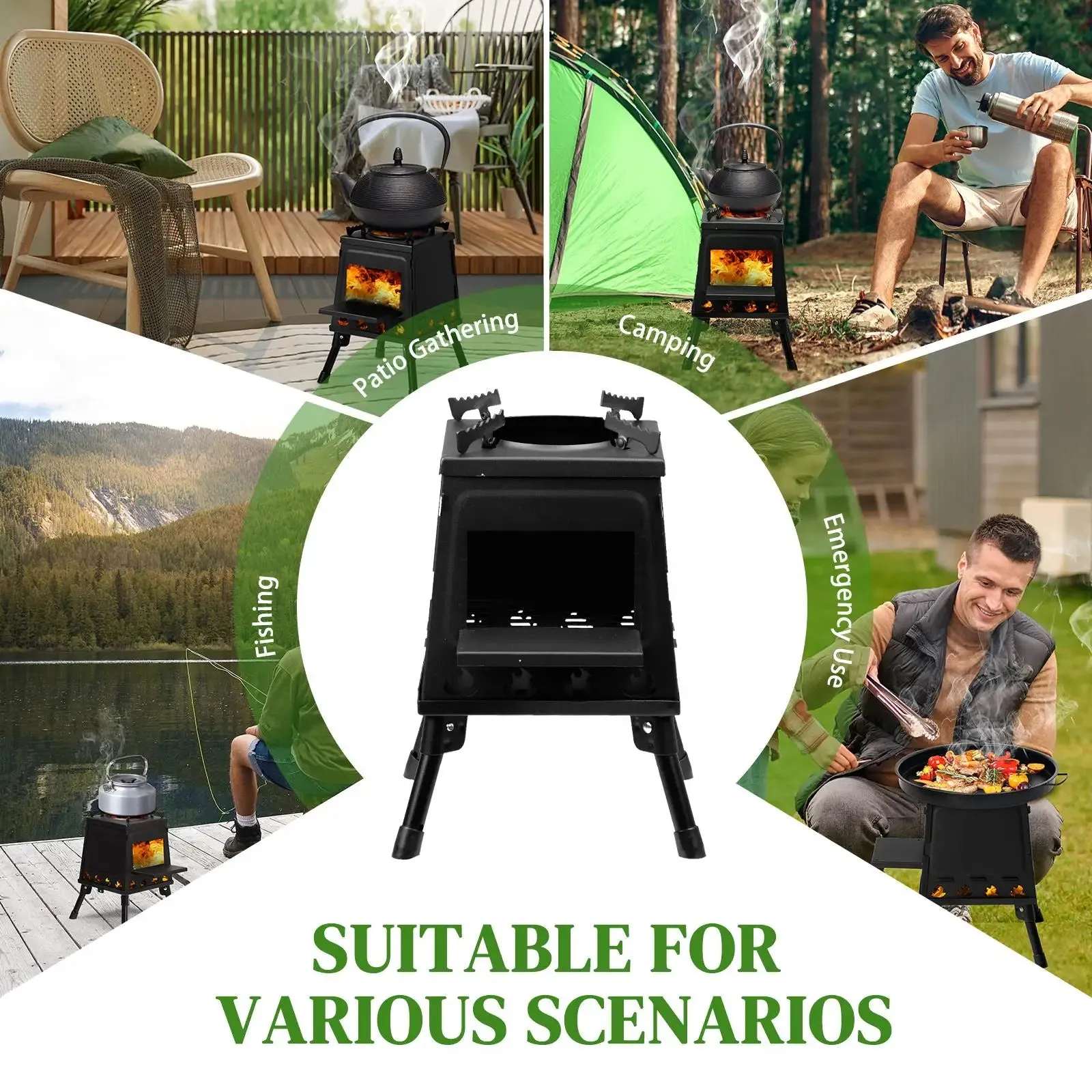 Compact Wooden Camping Stove - Lightweight & Portable Outdoor Cooking Gear