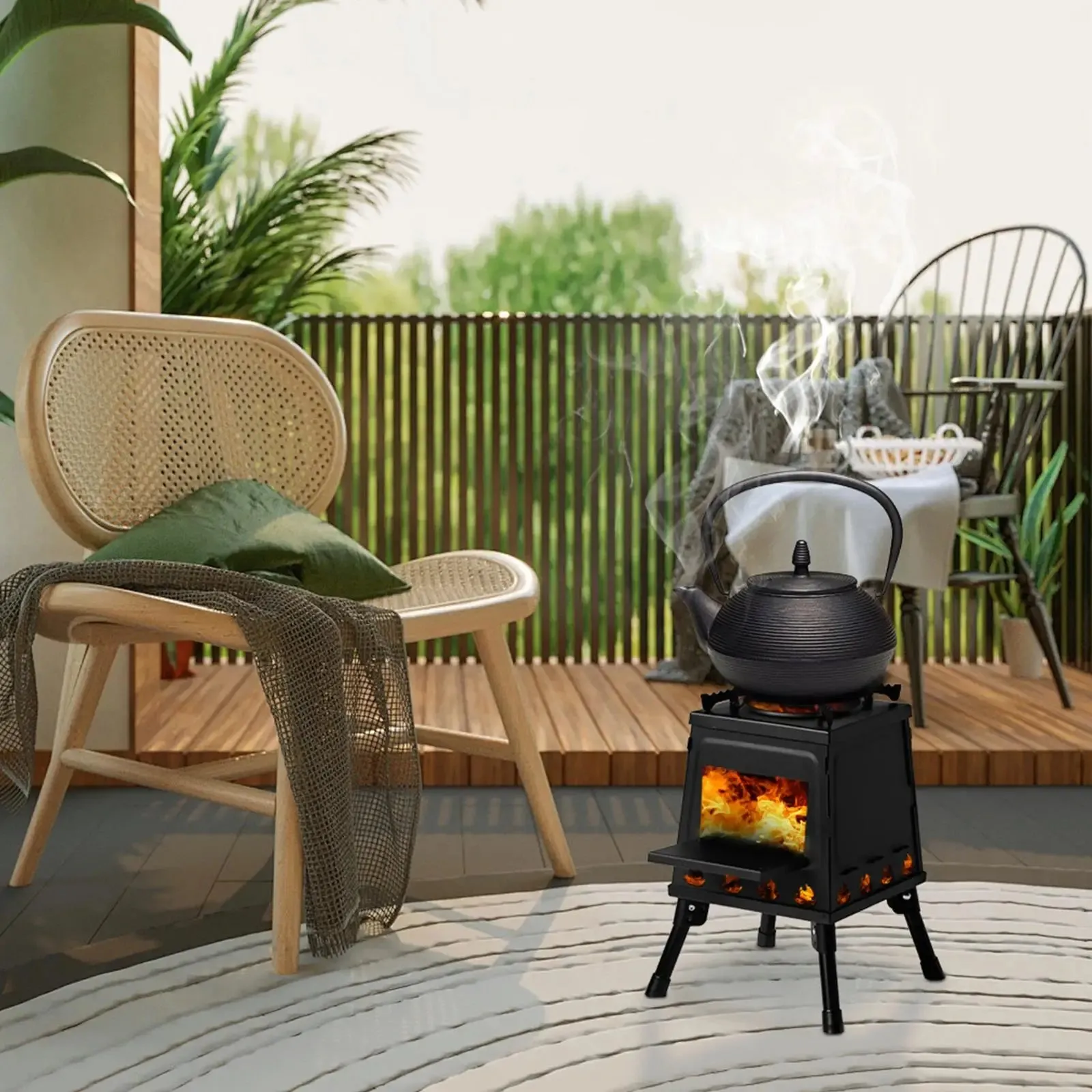 Compact Wooden Camping Stove - Lightweight & Portable Outdoor Cooking Gear
