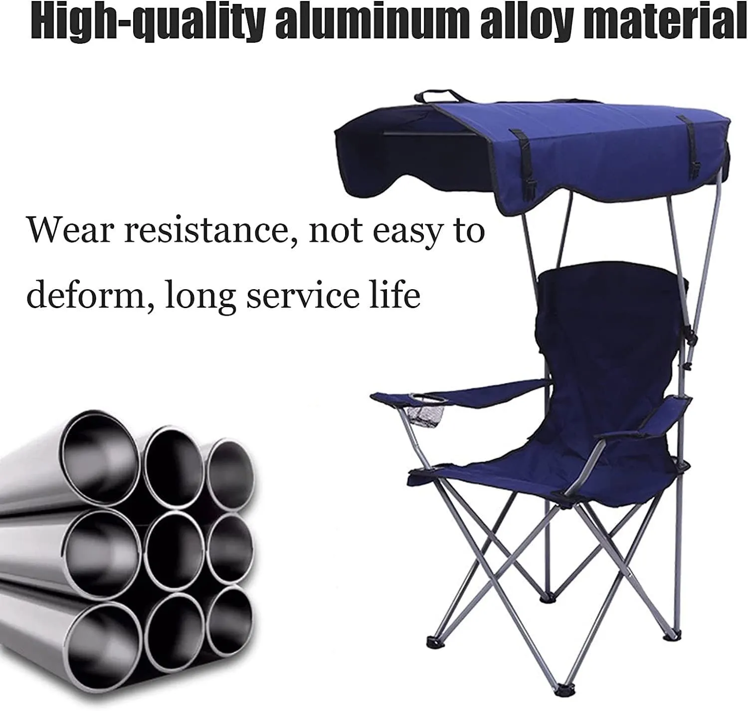Computer Chair, Camping Chairs Outdoor Furniture Beach Chairs Camping Chair with Shade Canopy Chair, Folding Recliner, Adjustable Outdoor Beach Lightweight Sunshade Folding Chairs Folding Chairs Pati