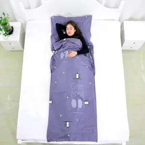 Cotton camping sleeping bag envelope type spring, summer and autumn hotel dirty sleeping bag liner portable, (80-200)*210, Komatsu Rat 80cm