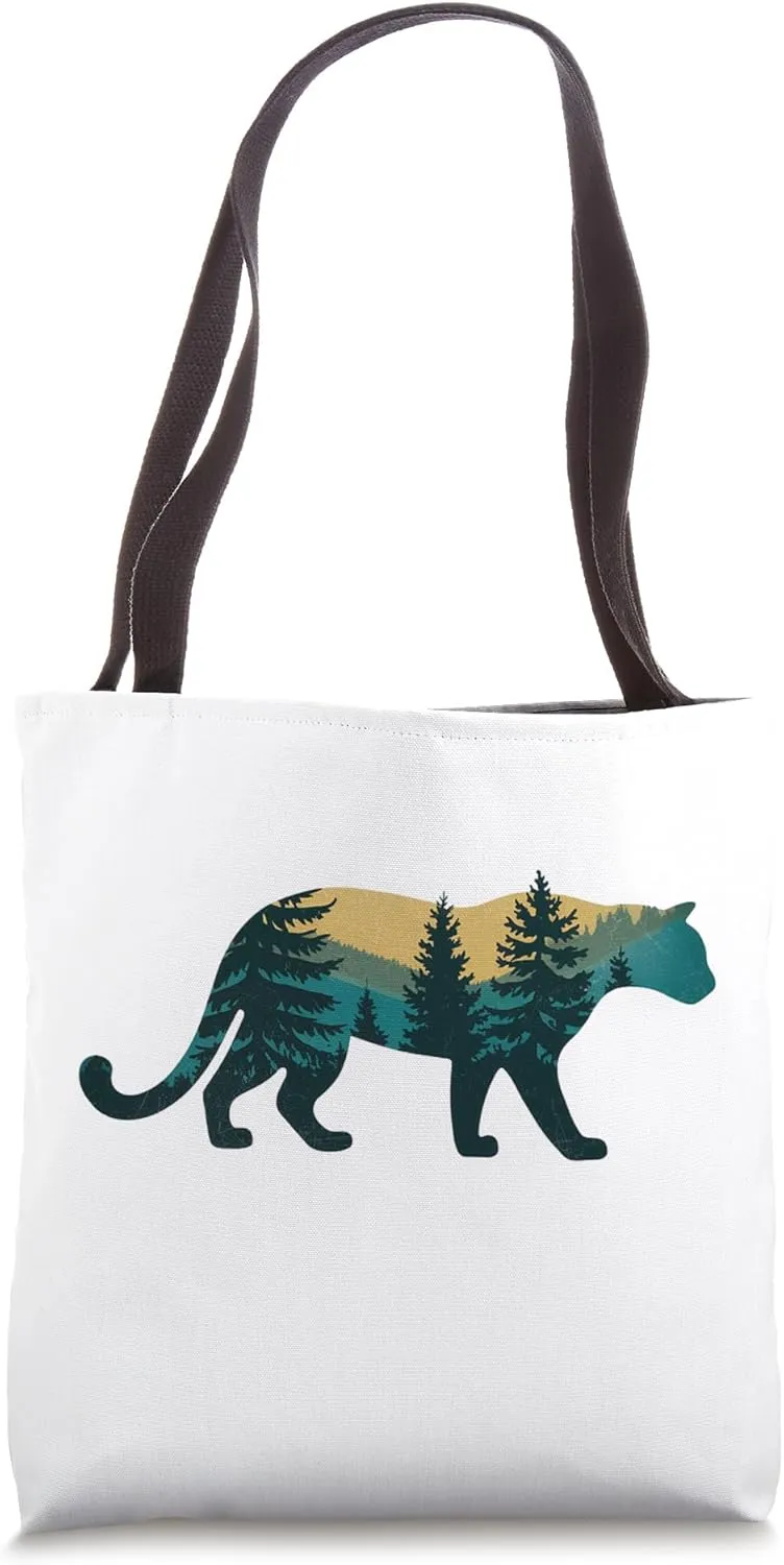 Cougar Lover Hunting Hiking Outdoor Camping Forest Men Women Tote Bag