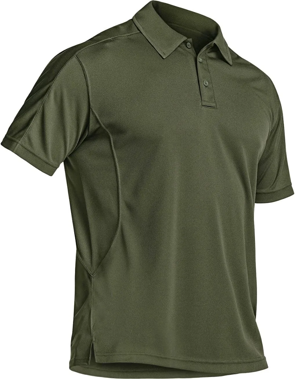 CQR Men's Polo Shirts, Tactical Short Sleeve Golf Performance Shirts, Lightweight Dry Fit UPF 50  Pique