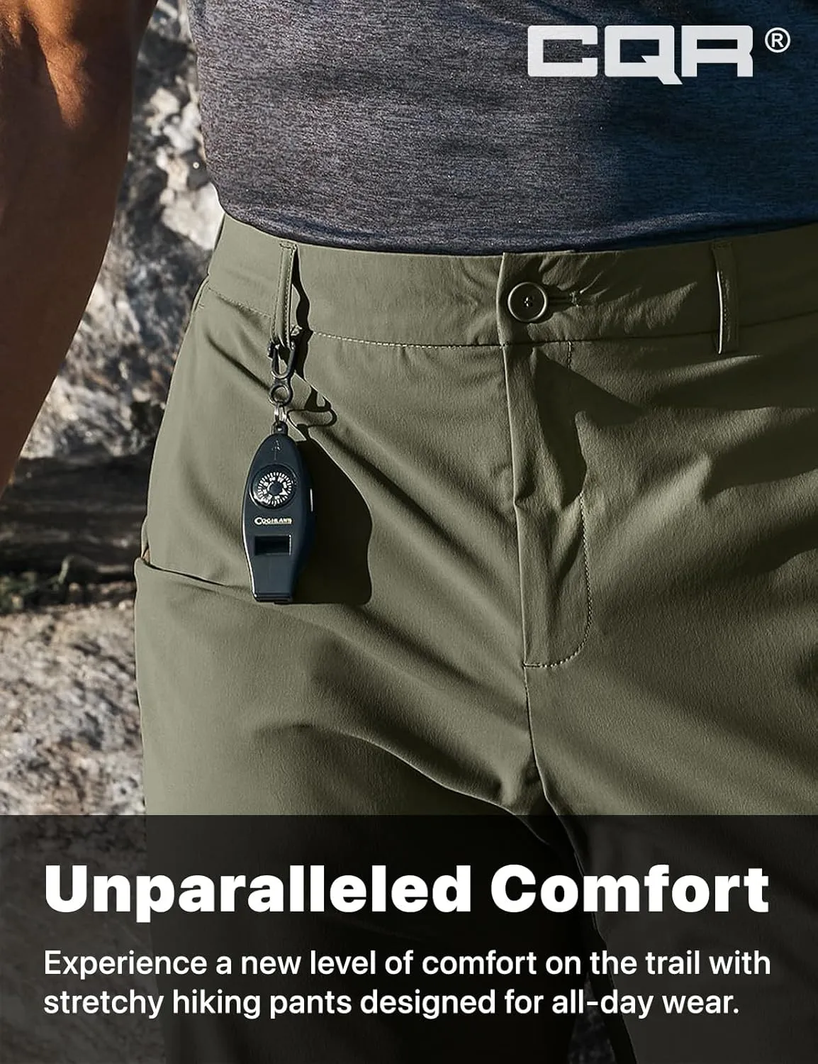 CQR Men's Quick Dry Stretch Hiking Cargo Shorts, Lightweight Water Resistant Tactical Casual, Golf & Outdoor with Pockets