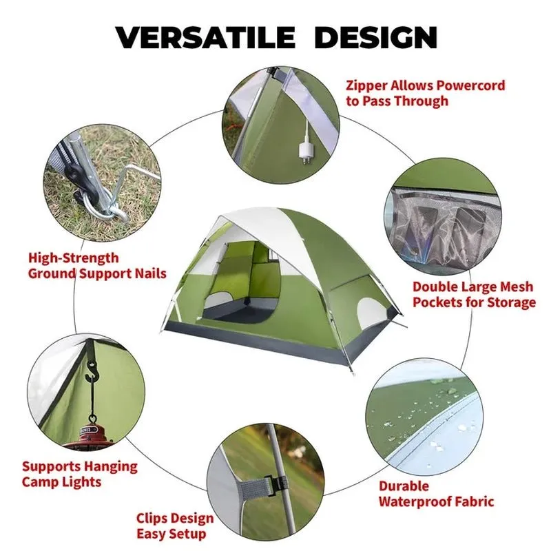 croosse waterproof lightweight camping tent for 2/4 people